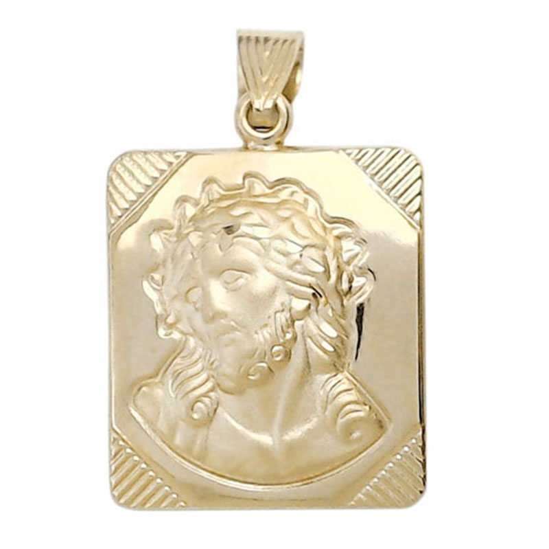 Χρυσό Φυλαχτό Κ9 Με Τον Χριστό